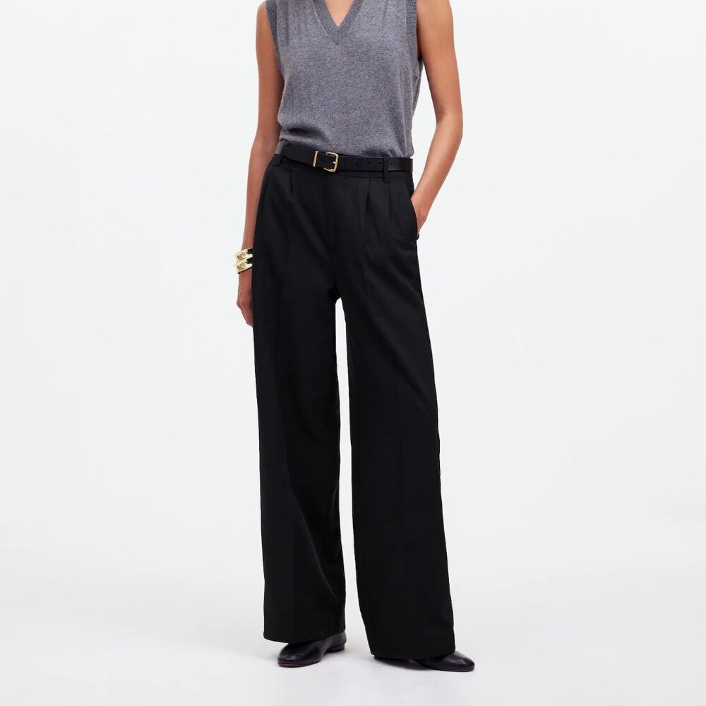 NWT The Harlow Wide Leg Pant in Drapey Twill